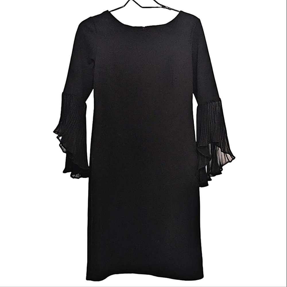 Vintage bell sleeve little black dress